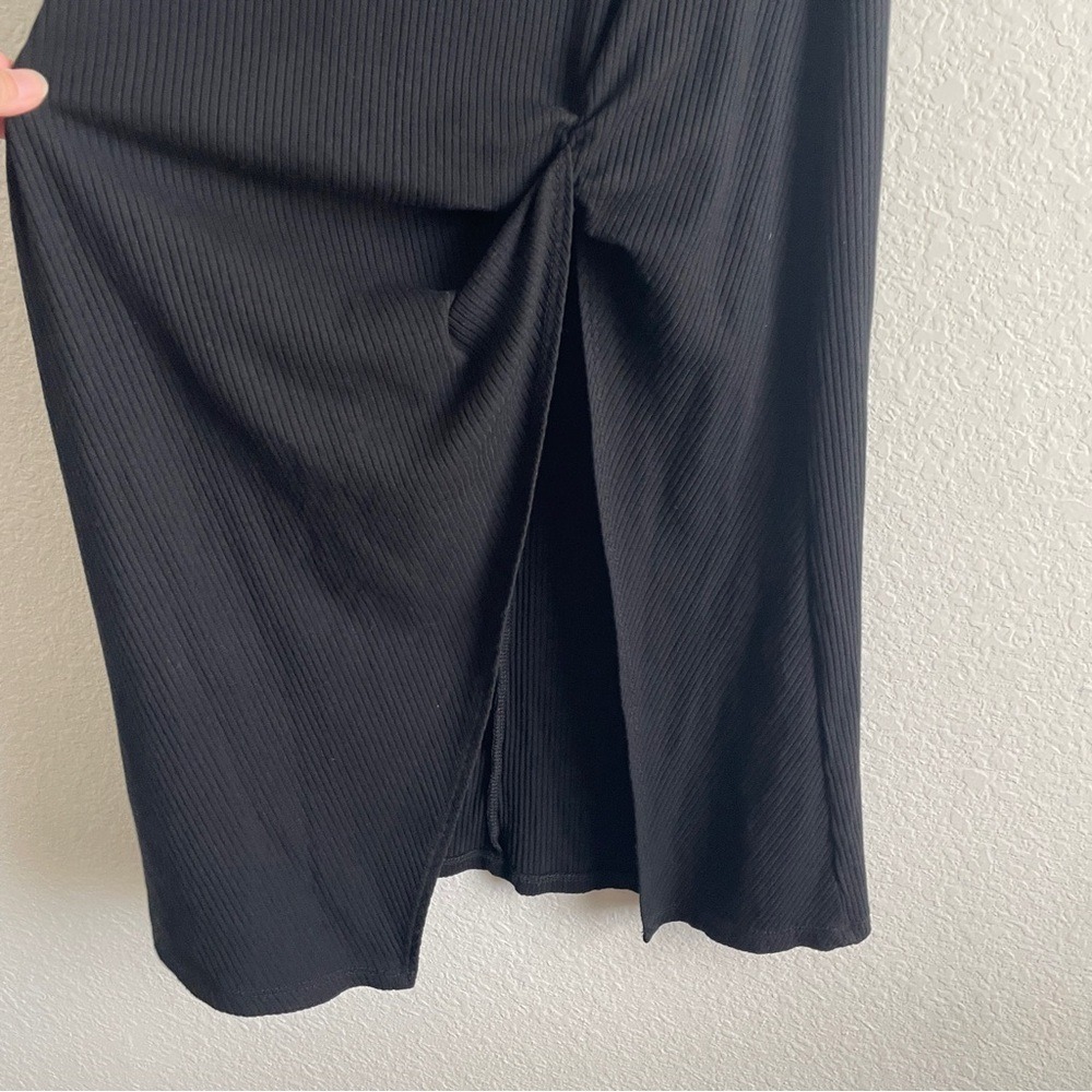 Reformation S Black Midi Dress with Tie strap halter Party Night Club Sexy - Picture 5 of 9